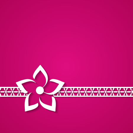 greeting card with a floral borderのイラスト素材