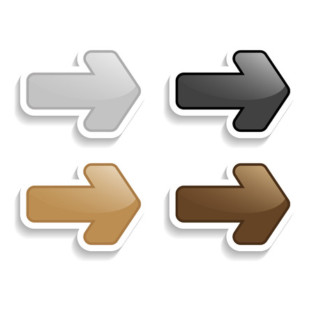 set of arrow stickersのイラスト素材