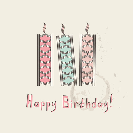 vintage birthday cardのイラスト素材