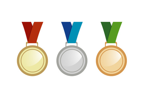 blank medal iconsのイラスト素材