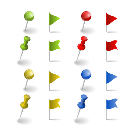 set of map markersのイラスト素材