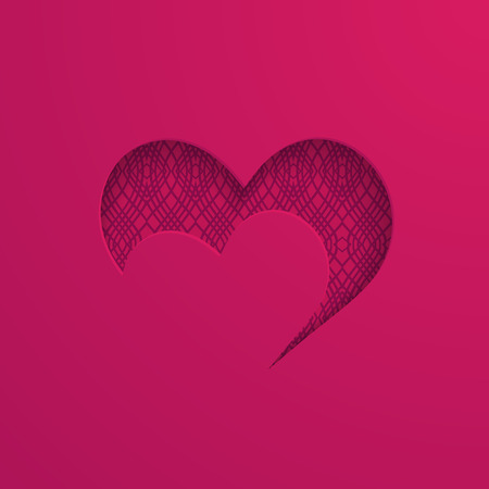 pink background with a heart and a frameのイラスト素材