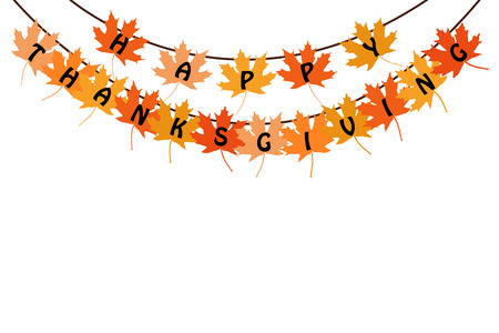 Happy Thanksgiving Text Card Background with leavesの写真素材