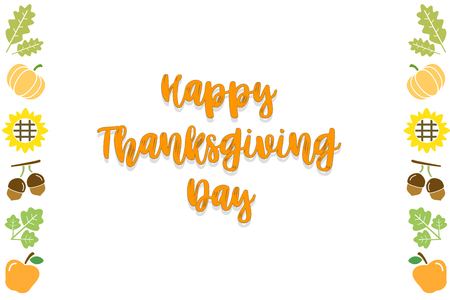 Happy Thanksgiving Day Text Card Backgroundの写真素材