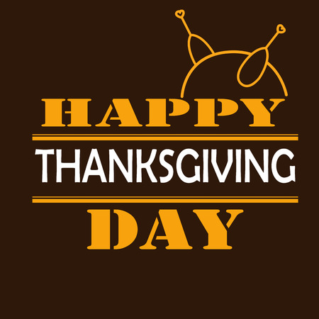 Happy Thanksgiving Day card or background with turkeyの写真素材