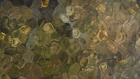 Colorful brown and yellow corrugated glass texture background.の写真素材