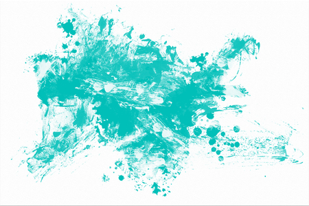 Blue abstract hand painted watercolor daub background.の写真素材