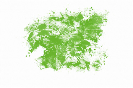 Green abstract hand painted watercolor daub background.の写真素材