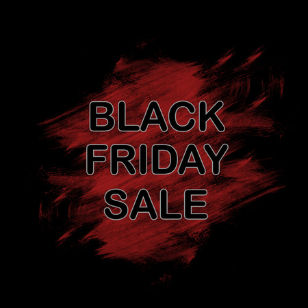 Black friday, big sale. Title text. Banner, poster, wallpaper. Ink painting Brush stroke Abstract backgroundの写真素材