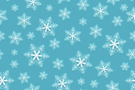 Snowflake seamless pattern. Snow on blue background. Abstract wallpaper, wrapping decoration. Symbol winter, Merry Christmas holiday, Happy New Year celebration .の写真素材
