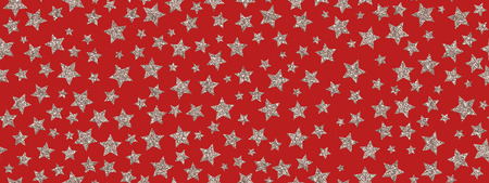 Christmass glitter silver stars repeat seamless pattern background. Can be used for fabric, wallpaper, stationery, packaging..の写真素材