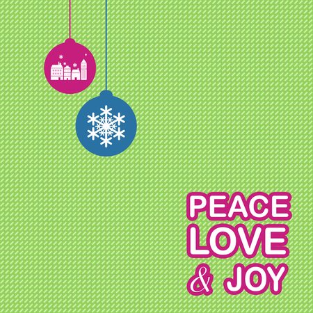 2019 Happy New Year greeting card design template layout on green background with toy, ball peace love joy.の写真素材