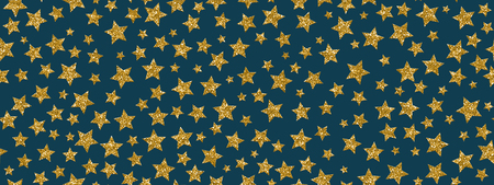 Christmass glitter gold stars repeat seamless pattern background. Can be used for fabric, wallpaper, stationery, packaging..の写真素材