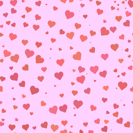 seamless pattern from gloving pinkhearts on a pink background. Valentines dayの写真素材