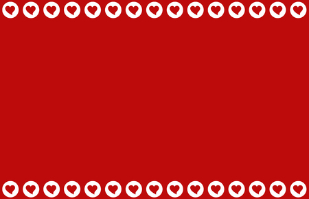 seamless pattern from white hearts on a red background. Valentines day cardの写真素材