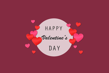 Valentines day design with hearts. Happy Valentines Day cardの写真素材