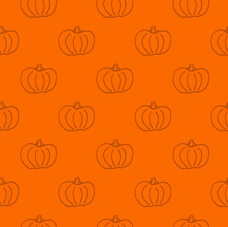 Pumpkin seamless pattern. Pumpkin background foe Harvest festival or Thanksgiving day. Halloween repeating printの写真素材