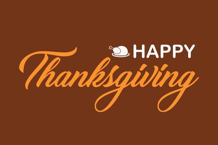 Happy Thanksgiving Day card or brown background with turkey.の写真素材
