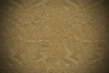 Old Paper with wrinkles. Folded ancient paper texture, may use for background. Vintage blank template may use for background or wallpaperの写真素材