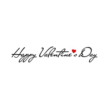 happy valentines day handwritten lettering holiday design to greeting card, poster, congratulate, calligraphy text with hearts.の写真素材