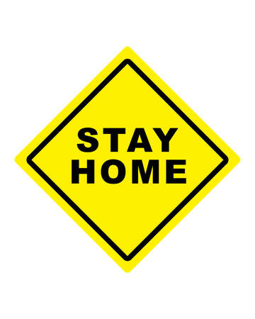 Stay home warning sign, stop the spread of Germs, coronavirus prevention quarantine poster, pandemic covid-19の写真素材