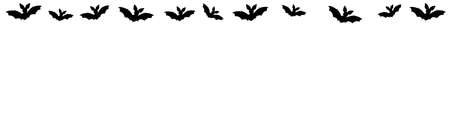 Black silhouettes of bats. Cave black bats group on white Halloween background. Silhouettes of flying bats traditional Halloween symbols on whiteの写真素材
