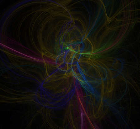 Abstract fractal art background illustration space geometry. Background consists of fractal multicolor texture and suitable for use in projects imagination, creativity and design.の写真素材
