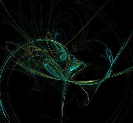 Abstract fractal art background illustration space geometry. Background consists of fractal multicolor texture and suitable for use in projects imagination, creativity and design.の写真素材