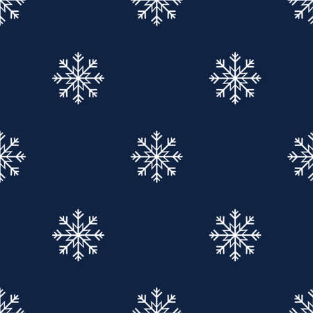 Snowflake seamless pattern. Snow on blue background. Abstract wallpaper, wrapping decoration. Symbol winter, Merry Christmas holiday, Happy New Year celebrationの写真素材