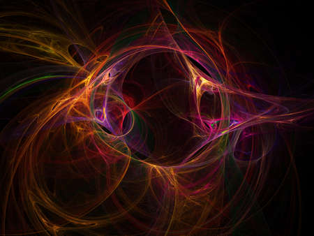 Abstract fractal art background illustration space geometry. Background consists of fractal multicolor texture and suitable for use in projects imagination, creativity and design.の写真素材