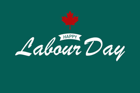 Happy Labor Day calligraphy hand lettering. Holiday in Canada typography poster.の写真素材