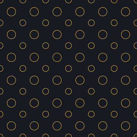 Gold circles on gray background, Seamless Pattern. Endless Texture With Many Round Shapes. wrapping paper, for web design, desktop wallpaper, winter blog, website or invitation cardの写真素材