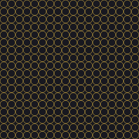 Gold circles on gray background, Seamless Pattern. Endless Texture With Many Round Shapes. wrapping paper, for web design, desktop wallpaper, winter blog, website or invitation cardの写真素材