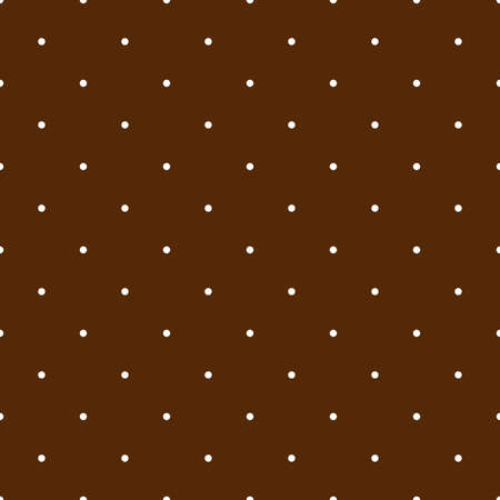 Seamless pattern, texture or background with white polka dots on brown background for web design, desktop wallpaper, winter blog, website or invitation cardの写真素材