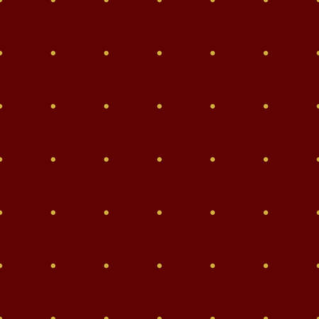 Seamless pattern, texture or background with gold polka dots on red background for web design, desktop wallpaper, winter blog, website or invitation cardの写真素材