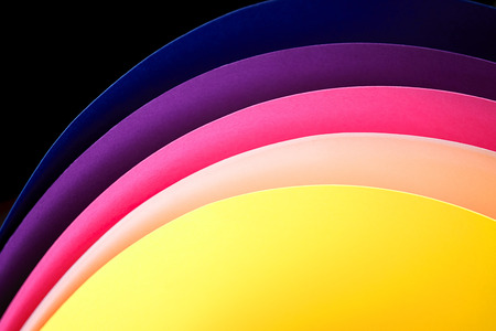 Trendy neon multi color  from a cardboard of different colors.の写真素材