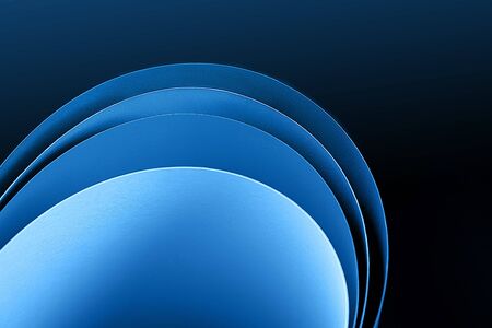 Classic Blue 2020 inscription. Gradient colors palette. Trendy multicolor paper background from a cardboard of different colors. Copy space.の写真素材