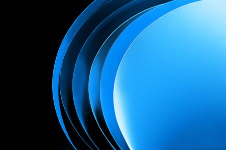 Classic Blue 2020 inscription. Gradient colors palette. Trendy multicolor paper background from a cardboard of different colors. Copy space.の写真素材