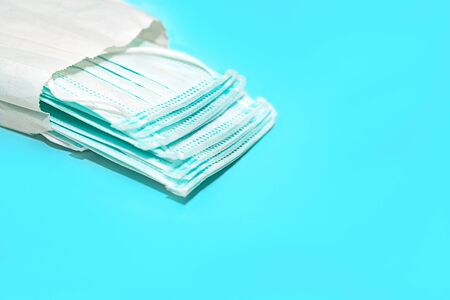 Medical masks. Novel coronavirus - 2019-nCoV. MERS-Cov middle East respiratory syndrome coronavirus.の写真素材