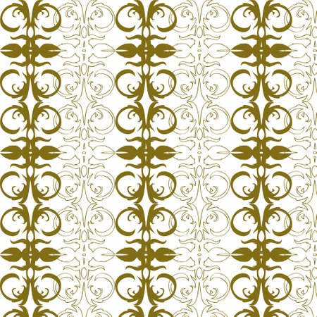Royal pattern with curlicues.Isolated pattern on white background.Vector.のイラスト素材