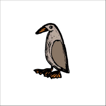 Grey birdのイラスト素材