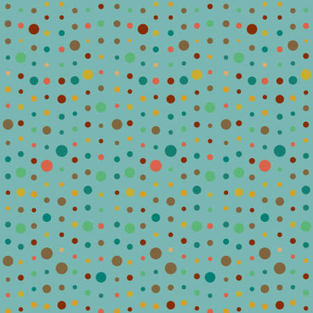 Vintage Polka Dots. Vector. Seamless pattern.のイラスト素材