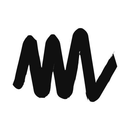 drawing line, black brush ink, vector illustrationのイラスト素材