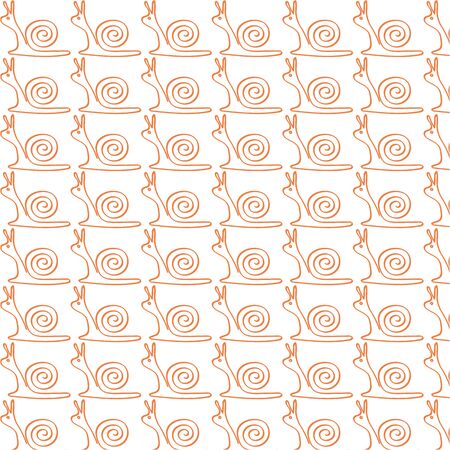 drawing snail pattern, vector illustrationのイラスト素材
