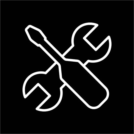 wrench and screwdriver icon, vector illustrationのイラスト素材