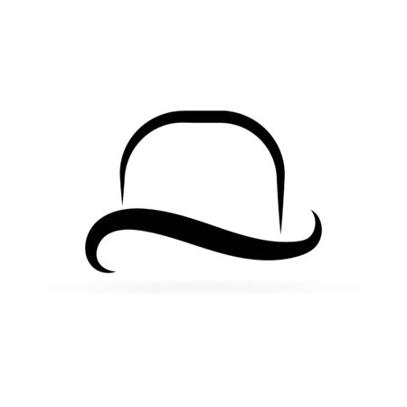 Black top hat icon. Vector illlustration.のイラスト素材