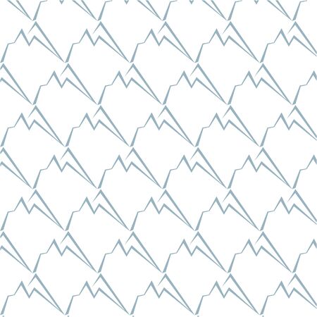 Top of mountain pattern. Mountains, rocks and peaks. Vector illustration.のイラスト素材