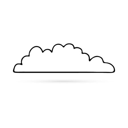 kids drawing art, doodle cloud icon, vector illustrationのイラスト素材