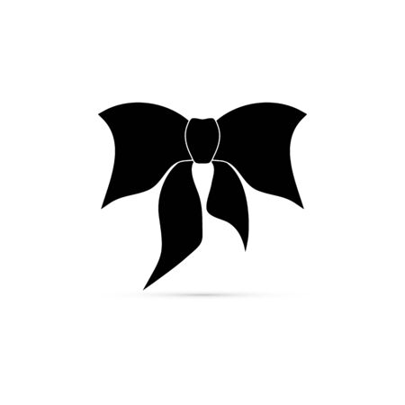 black ribbon icon, vector illustrationのイラスト素材