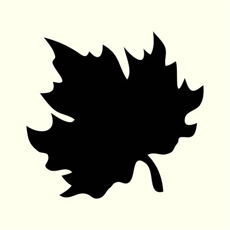 Maple leaf. Vector icon. Leaf illustration. Canada symbol. Black maple icon.のイラスト素材